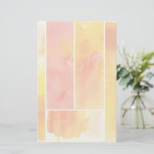 Set des abstrakten Watercolor handgemalt Briefpapier (Stehend Vorderseite)