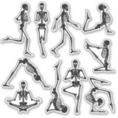 Set des Aufklebers des Skeletts Aufkleber (Vorderseite)