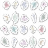 Set des Aufklebers für Aquarellbouquets Aufkleber (Vorderseite)