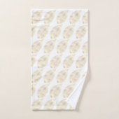 SET DES BADEZIMMER-TOWEL MIT WHITE GOLD LEAF-PATTE (Handtuch)
