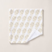 SET DES BADEZIMMER-TOWEL MIT WHITE GOLD LEAF-PATTE (Waschlappen)