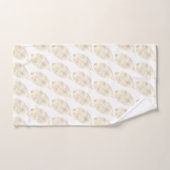 SET DES BADEZIMMER-TOWEL MIT WHITE GOLD LEAF-PATTE (Handtuch)