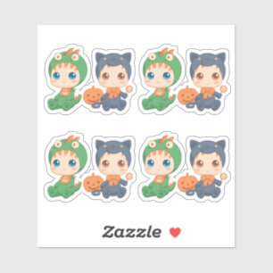 Set des ersten Halloween-Babys Cat Dragon Costume Aufkleber