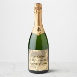 Set des feinen Cider-Etiketts von fünf (5) Schaumweinetikett