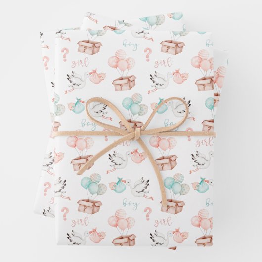 Set des flachen Blattes für das Umhüllungspapier f Geschenkpapier Set (Beispiel)