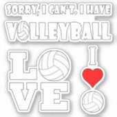 Set des Fun Volleyball Spielers oder des Niedliche Aufkleber (Vorderseite)