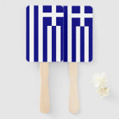 Set des Handfächers mit griechischer Flagge Fächer (Vorne und Hinten)