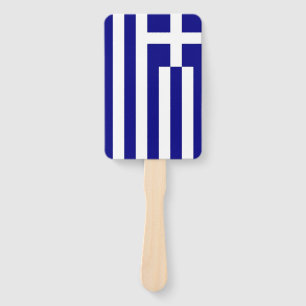 Set des Handfächers mit griechischer Flagge Fächer