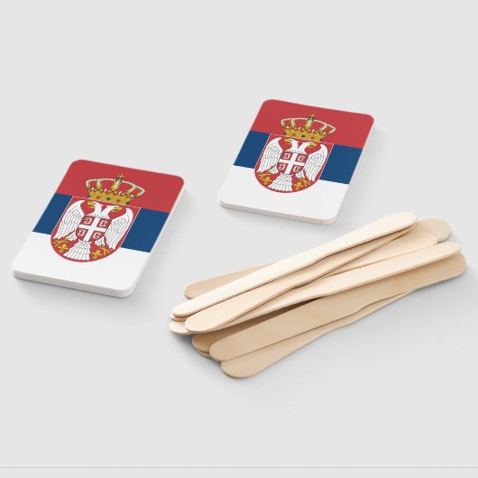 Set des Handfächers mit serbischer Flagge Fächer (Non-assembled)