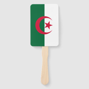 Set des Handfans mit algerischer Flagge Fächer