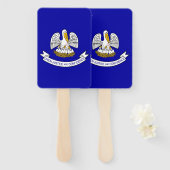 Set des Handfans mit der Flagge des Staat Louisian Fächer (Vorne und Hinten)