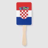 Set des Handfans mit der Flagge Kroatiens