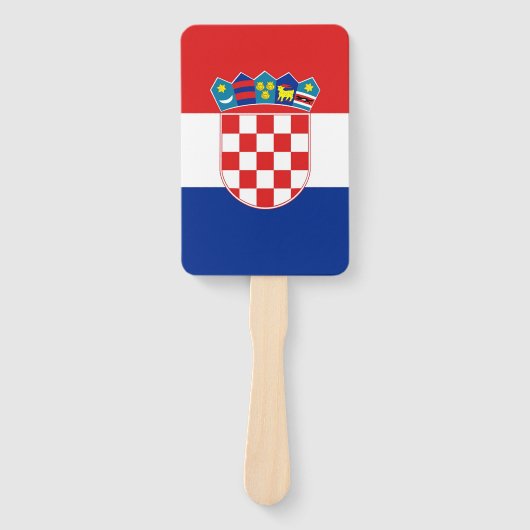 Set des Handfans mit der Flagge Kroatiens Fächer (Vorderseite)
