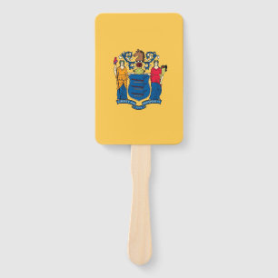 Set des Handfans mit der Flagge New Jersey, USA Fächer