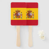 Set des Handfans mit der Flagge Spaniens Fächer (Vorne und Hinten)