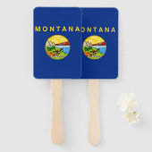 Set des Handfans mit der Flagge von Montana, USA Fächer (Vorne und Hinten)
