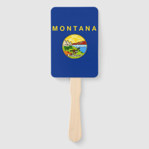 Set des Handfans mit der Flagge von Montana, USA Fächer