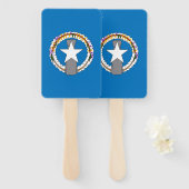 Set des Handfans mit der Flagge von Nord-Mariana Fächer (Vorne und Hinten)