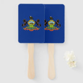 Set des Handfans mit der Flagge von Pennsylvania,  Fächer (Vorne und Hinten)
