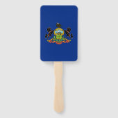 Set des Handfans mit der Flagge von Pennsylvania,  Fächer (Rückseite)