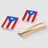 Set des Handfans mit der Flagge von Puerto Rico, U Fächer (Non-assembled)