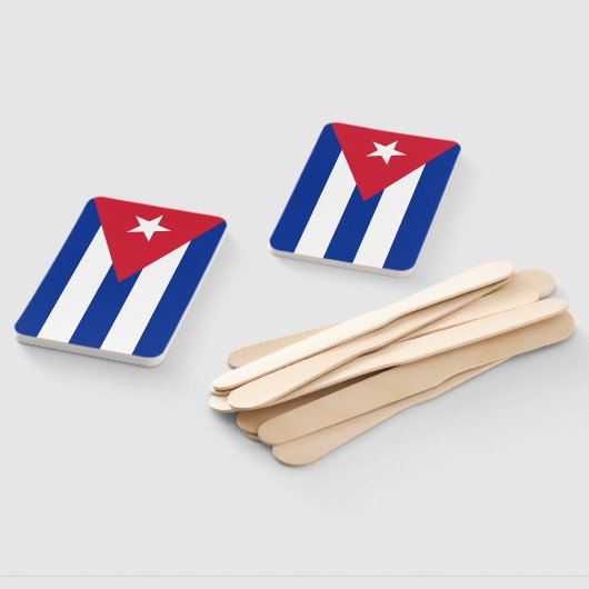 Set des Handfans mit kubanischer Flagge Fächer (Non-assembled)