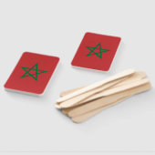 Set des Handfans mit marokkanischer Flagge Fächer (Non-assembled)