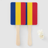 Set des Handgebläses mit rumänischer Flagge Fächer (Vorne und Hinten)