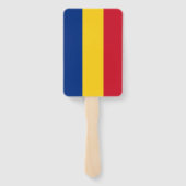 Set des Handgebläses mit rumänischer Flagge Fächer (Rückseite)