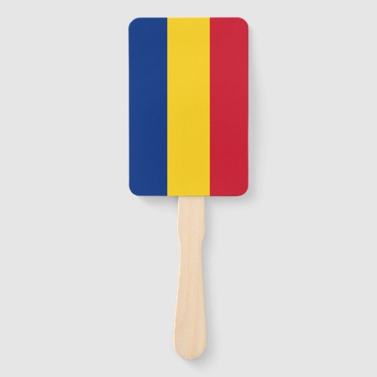 Set des Handgebläses mit rumänischer Flagge Fächer (Vorderseite)