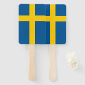 Set des Handgebläses mit schwedischer Flagge Fächer (Vorne und Hinten)