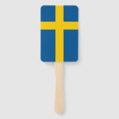 Set des Handgebläses mit schwedischer Flagge Fächer (Rückseite)