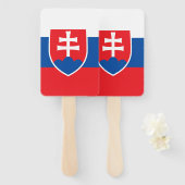 Set des Handgebläses mit slowakischer Flagge Fächer (Vorne und Hinten)