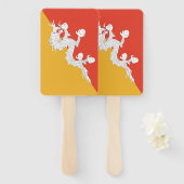 Set des Handlüfters mit der Flagge Bhutans Fächer (Vorne und Hinten)