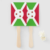 Set des Handlüfters mit der Flagge Burundis Fächer (Vorne und Hinten)