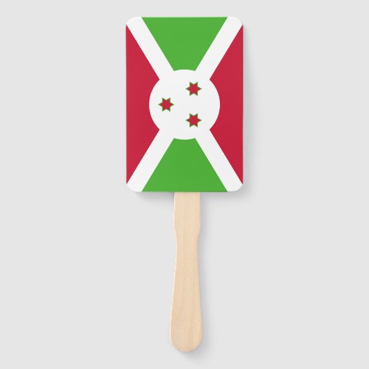 Set des Handlüfters mit der Flagge Burundis Fächer (Vorderseite)