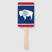 Set des Handlüfters mit der Flagge von Wyoming, US Fächer (Rückseite)