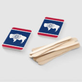 Set des Handlüfters mit der Flagge von Wyoming, US Fächer (Non-assembled)
