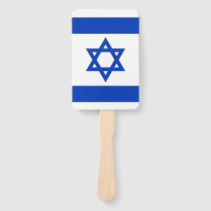 Set des Handlüfters mit israelischer Flagge Fächer