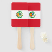 Set des Handlüfters mit Peru-Flagge Fächer (Vorne und Hinten)