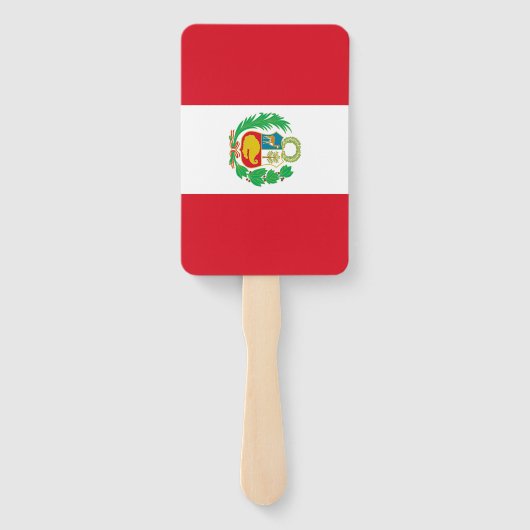 Set des Handlüfters mit Peru-Flagge Fächer (Rückseite)