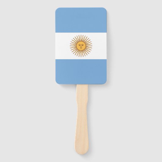Set des Handventilators mit argentinischer Flagge Fächer (Vorderseite)