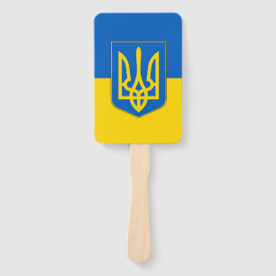 Set des Handventilators mit der Flagge der Ukraine Fächer