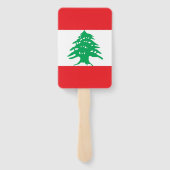 Set des Handventilators mit libanesischer Flagge Fächer (Rückseite)