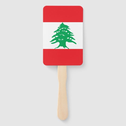 Set des Handventilators mit libanesischer Flagge Fächer (Rückseite)