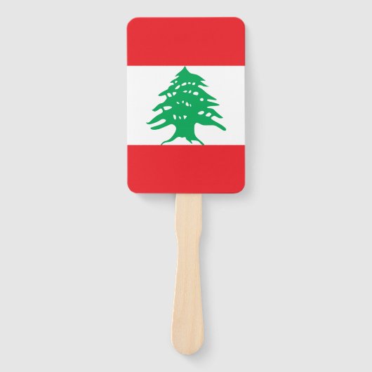 Set des Handventilators mit libanesischer Flagge Fächer (Vorderseite)