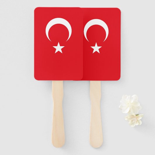 Set des Handventilators mit türkischer Flagge Fächer (Vorne und Hinten)