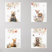 Set des Kinderzimmers "Woodland Animal Portret" (Vorderseite)