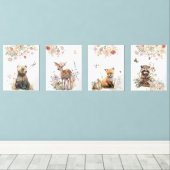 Set des Kinderzimmers "Woodland Animal Portret" (Holzboden)
