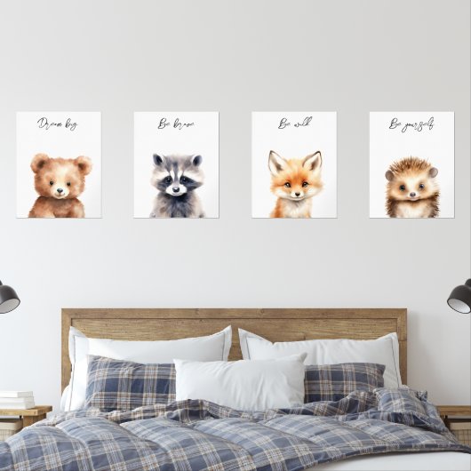 Set des Kinderzimmers "Woodland Animal Portret" (Schlafzimmer)